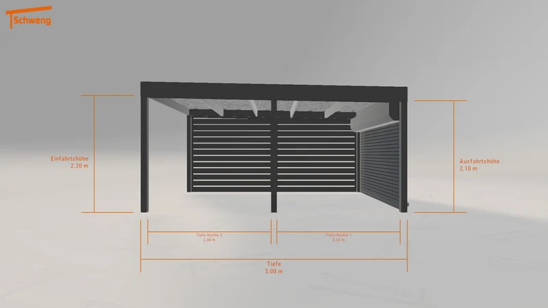 #DE Schweng Flachdachcarport C600 (ID 2qjwdv)