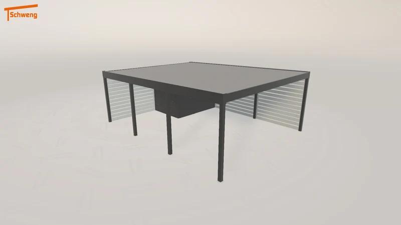 #DE Schweng Flachdachcarport C600 (ID pb88mb)