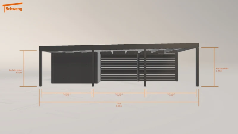 #DE Schweng Flachdachcarport C600 (ID 5mnn2z) #MTG