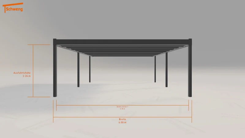 #DE Schweng Flachdachcarport C600+ (ID x7xxwg)
