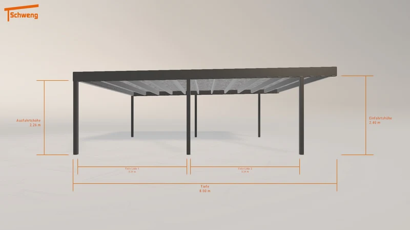 #DE Schweng Flachdachcarport C600+ (ID x7xxwg)