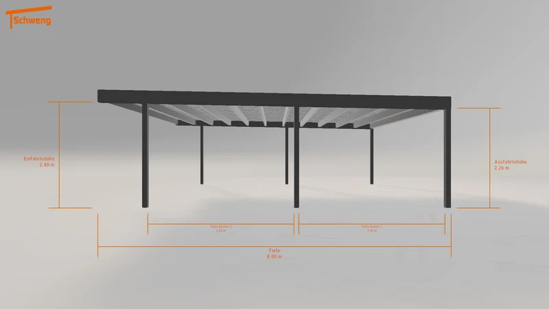 #DE Schweng Flachdachcarport C600+ (ID x7xxwg)