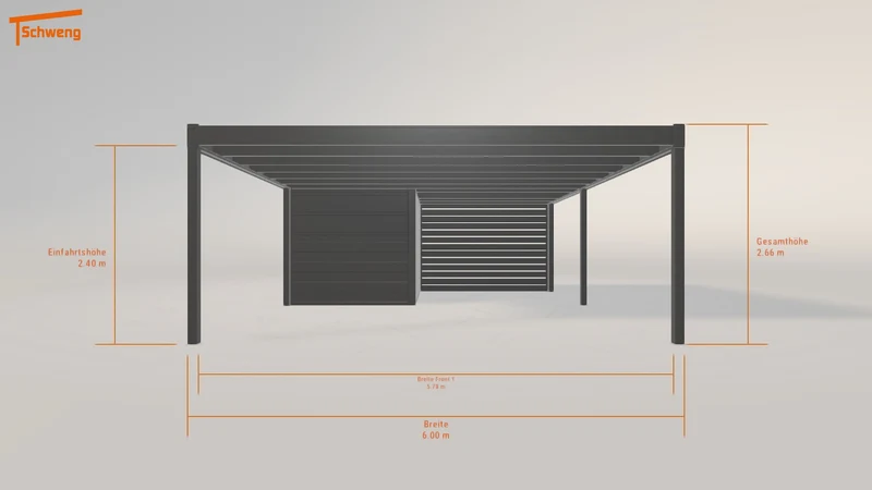 #DE Schweng Flachdachcarport C600+ (ID x7xxbd) #MTG