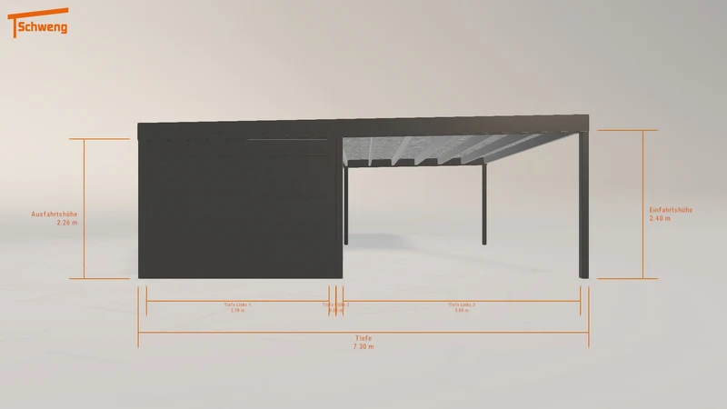 #DE Schweng Flachdachcarport C600+ (ID x7xxbd) #MTG