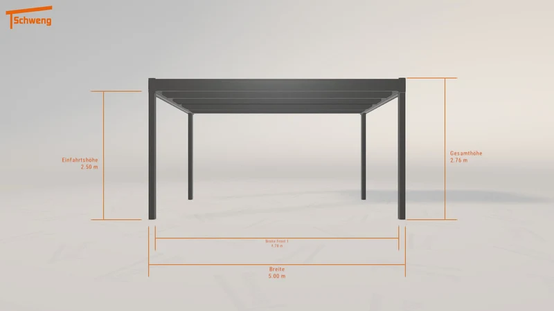 #DE Schweng Flachdachcarport C600 (ID 5mnnq3)