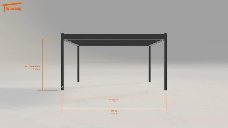#DE Schweng Flachdachcarport C600 (ID 5mnnq3)