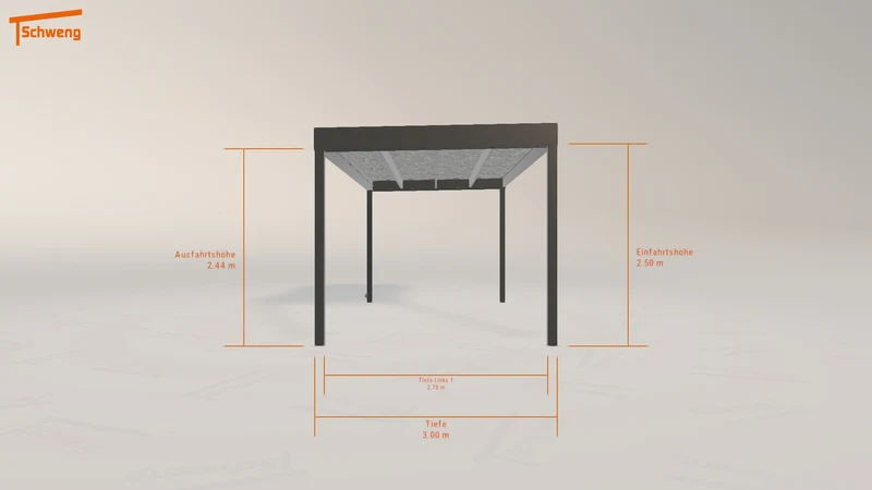 #DE Schweng Flachdachcarport C600 (ID 5mnnq3)