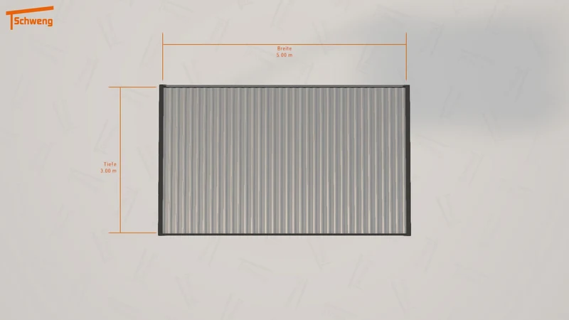 #DE Schweng Flachdachcarport C600 (ID 5mnnq3)