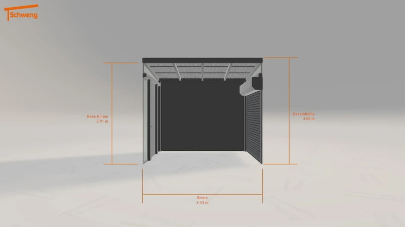 #DE Schweng Pultdachcarport S400 (ID rjwxv2)