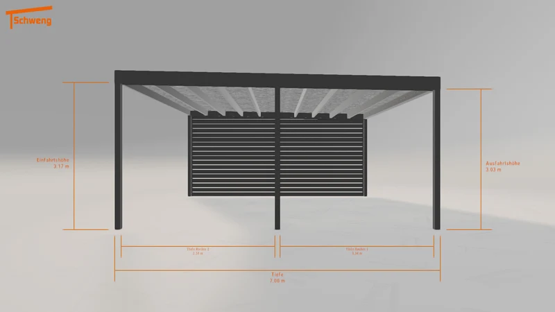#DE Schweng Flachdachcarport C600+ (ID dv5zbm)