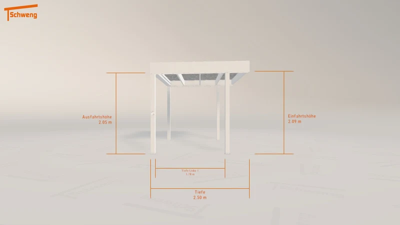 #DE Schweng Flachdachcarport C600+ (ID zbjgzd)