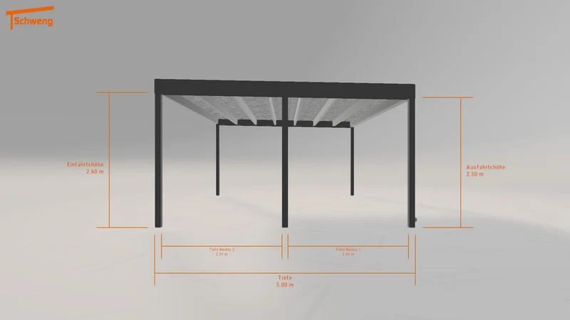#DE Schweng Flachdachcarport C600+ (ID 85dbk5) #MTG