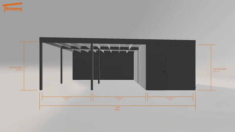 #DE Schweng Flachdachcarport C600 (ID jjzd9q) #MTG