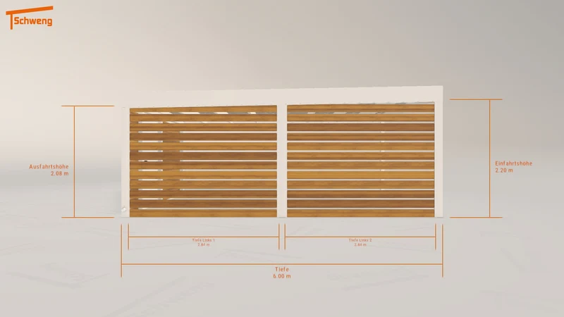 #DE Schweng Flachdachcarport C600+ (ID rjwmv9) #MTG