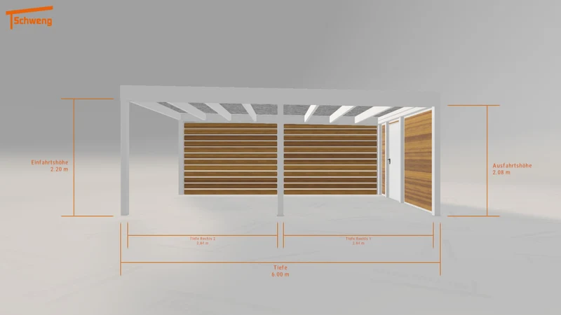 #DE Schweng Flachdachcarport C600+ (ID rjwmv9) #MTG