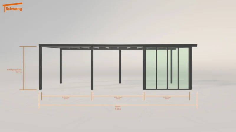 #DE Schweng Pultdachcarport S400 (ID 85dm3w)