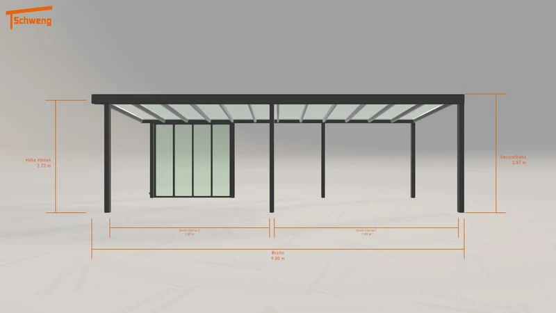 #DE Schweng Pultdachcarport S400 (ID 85dm3w)