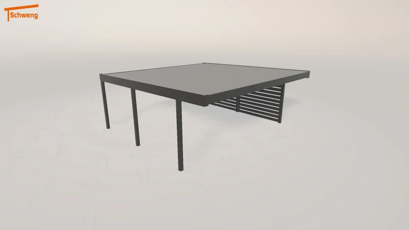 #DE Schweng Flachdachcarport C600+ (ID 9wn3d7)