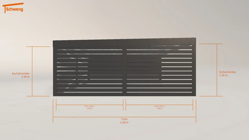 #DE Schweng Flachdachcarport C600+ (ID n57nyb)