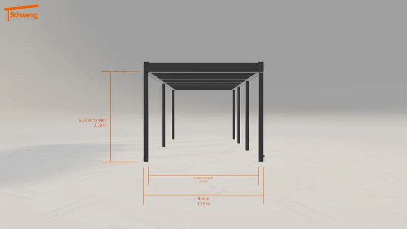 #DE Schweng Flachdachcarport C600 (ID w37zzz)
