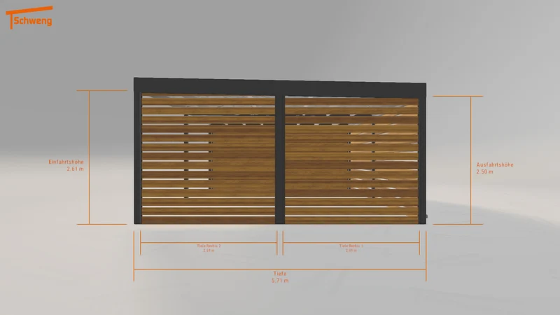 #CH Schweng Flachdachcarport C600+ (ID x7x9md) #MTG