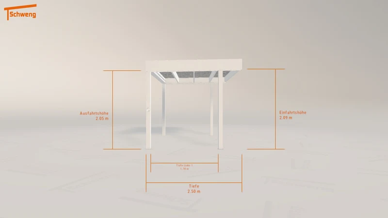 #DE Schweng Flachdachcarport C600+ (ID 5mn8y3)