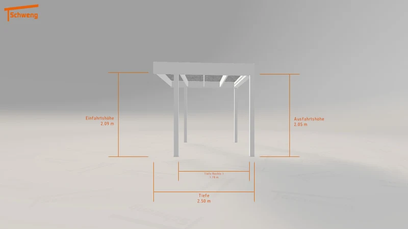 #DE Schweng Flachdachcarport C600+ (ID 5mn8y3)