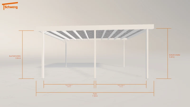 #DE Schweng Flachdachcarport C600+ (ID mj5kdg)