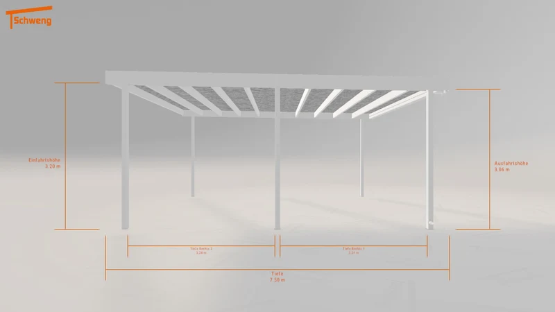 #DE Schweng Flachdachcarport C600+ (ID mj5kdg)