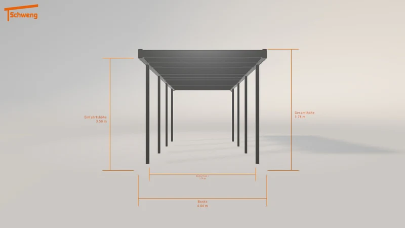 #DE Schweng Flachdachcarport C600 (ID 5mnrqd)