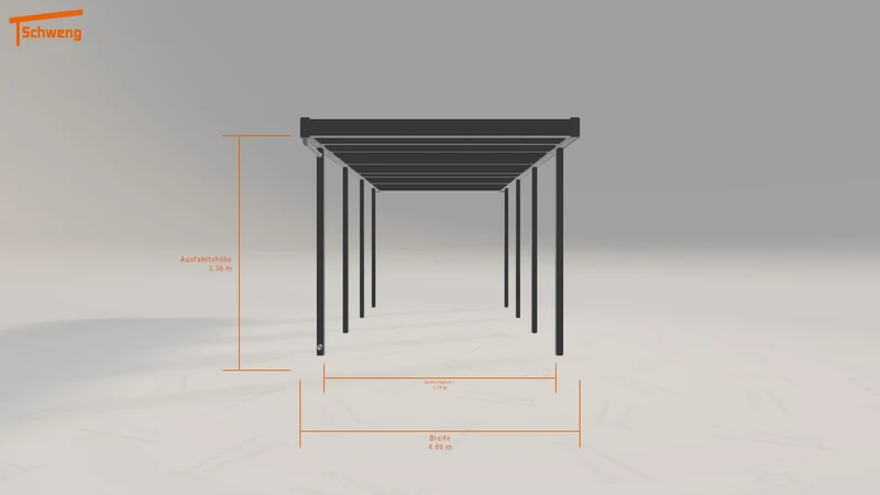#DE Schweng Flachdachcarport C600 (ID 5mnrqd)