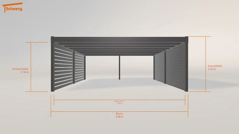 #DE Schweng Flachdachcarport C600+ (ID jjzmqx) #MTG