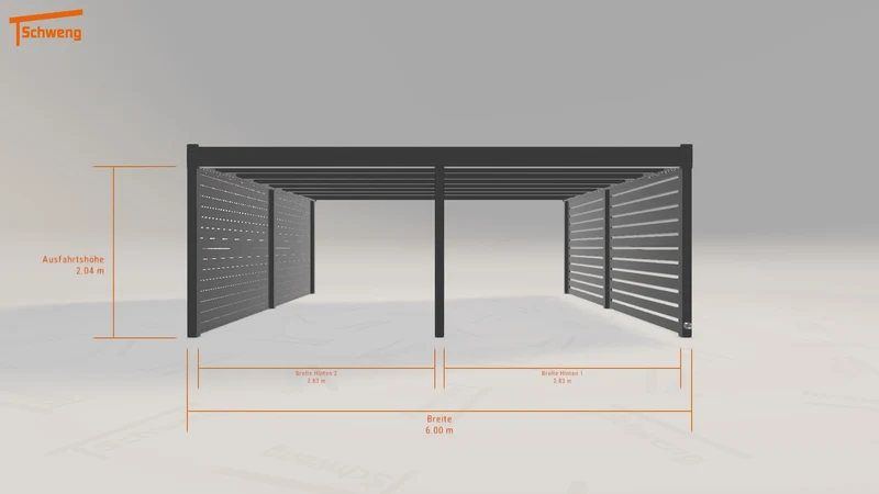 #DE Schweng Flachdachcarport C600+ (ID jjzmqx) #MTG