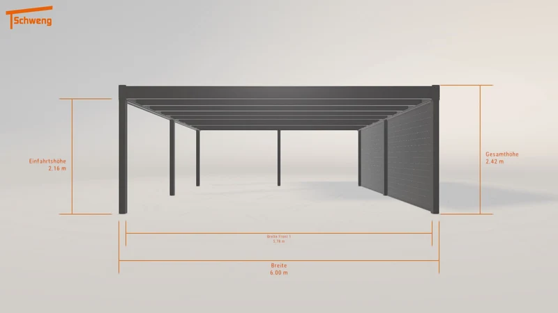 #DE Schweng Flachdachcarport C600+ (ID 85dz35) #MTG