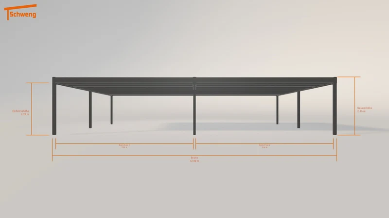 #DE Schweng Flachdachcarport C600+ (ID v457nx)