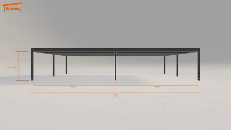 #DE Schweng Flachdachcarport C600+ (ID v457nx)