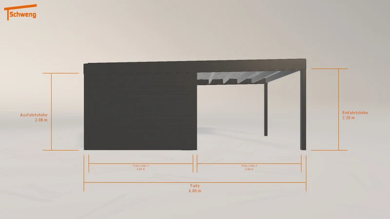 #DE Schweng Flachdachcarport C600+ (ID k29j4z)