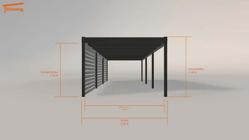 #DE Schweng Flachdachcarport C600 (ID g785p8)