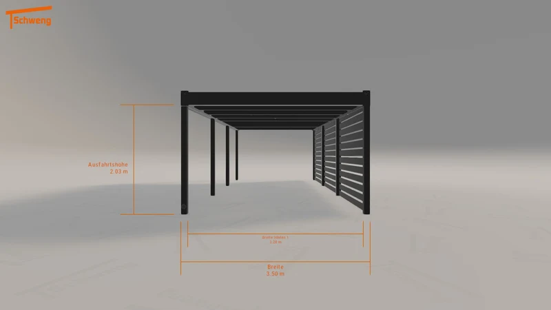 #DE Schweng Flachdachcarport C600 (ID g785p8)