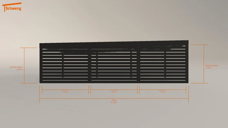 #DE Schweng Flachdachcarport C600 (ID g785p8)