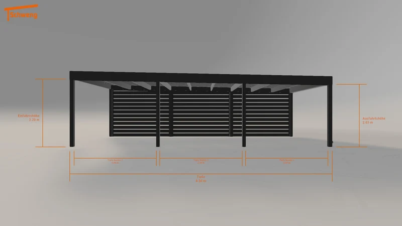 #DE Schweng Flachdachcarport C600 (ID g785p8)