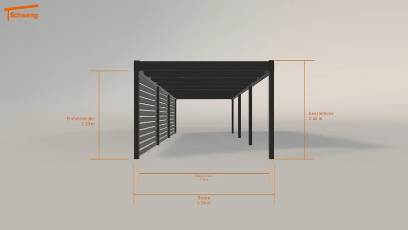 #DE Schweng Flachdachcarport C600 (ID k29jrq)