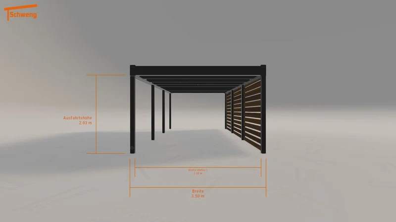 #DE Schweng Flachdachcarport C600 (ID k29jrq)