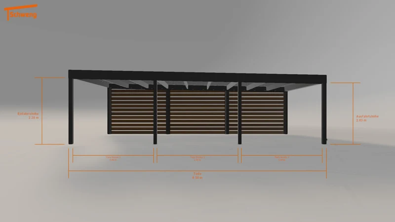 #DE Schweng Flachdachcarport C600 (ID k29jrq)