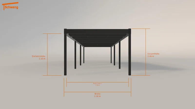 #DE Schweng Flachdachcarport C600 (ID n57m4v)