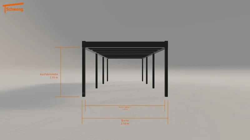 #DE Schweng Flachdachcarport C600 (ID n57m4v)