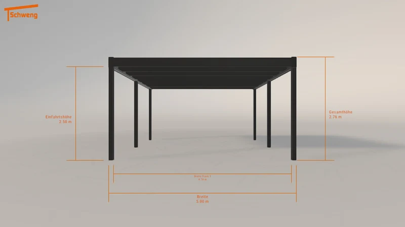 #DE Schweng Flachdachcarport C600 (ID 85dbg5)