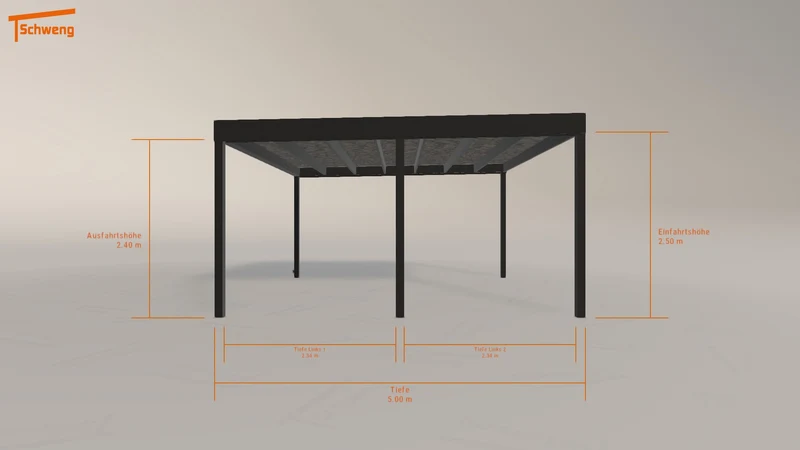 #DE Schweng Flachdachcarport C600 (ID 85dbg5)
