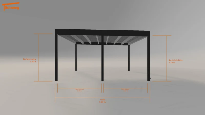 #DE Schweng Flachdachcarport C600 (ID 85dbg5)