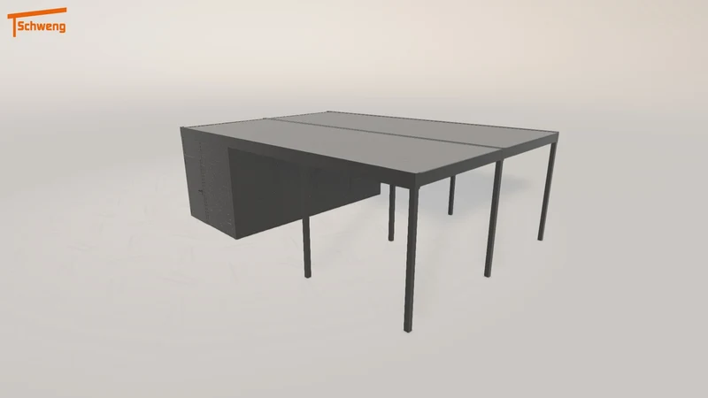 #DE Schweng Flachdachcarport C600 (ID 33w9kp) #MTG